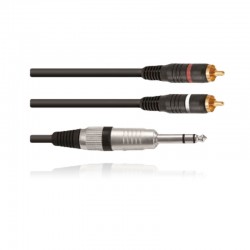 Кабель-адаптер Jack стерео / 2 RCA 1.5m